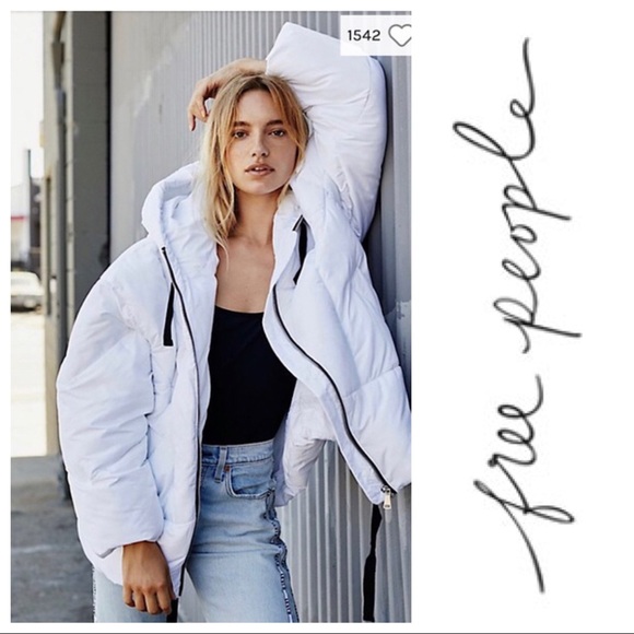 COPY - Free People HaileyWhite Hooded puffer coat - Picture 1 of 11